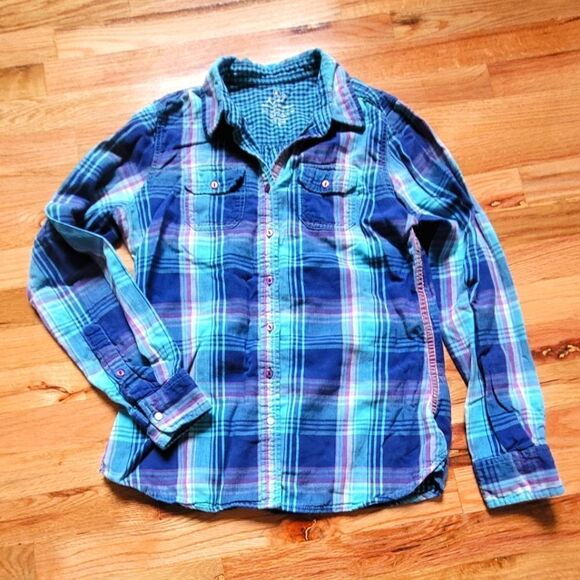 Kuhl Long Sleeve Plaid Flannel Button Front Cotton Small - Picture 1 of 8
